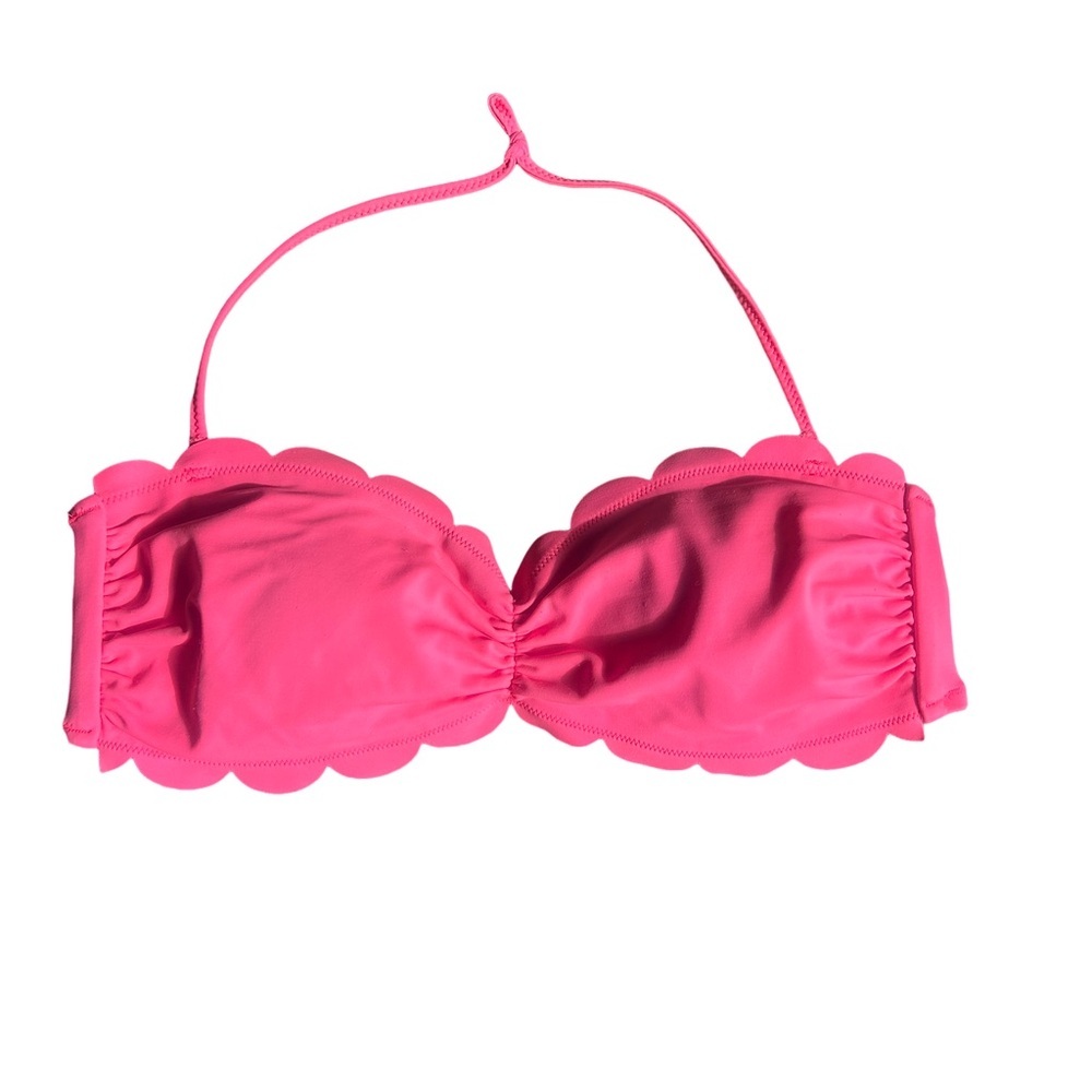 PINK Victoria's Secret Neon pink scalloped Bikini Top